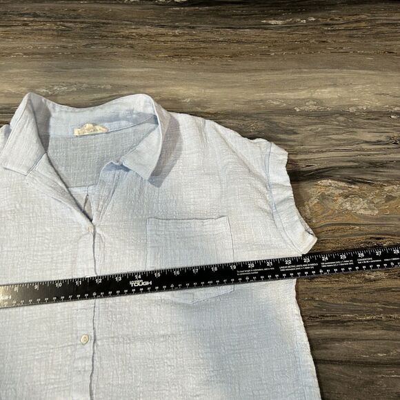 Womens Top Size Large Blue Lightweight Breathable Cap Sleeve Mother Of Pearl - Picture 5 of 11